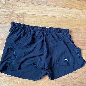 Black Saucony DryFit Running Shorts